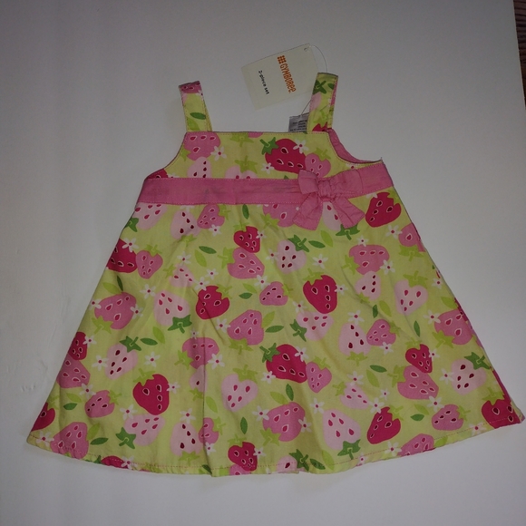 Baby Girl Gymboree Strawberry Dress, Baby Sleeveless Strawberry Dress, 2 Piece - Picture 13 of 13